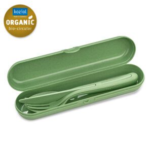 KOZIOL CUTLERY CASE + CUTLERY SET KLIKK READY NATURE