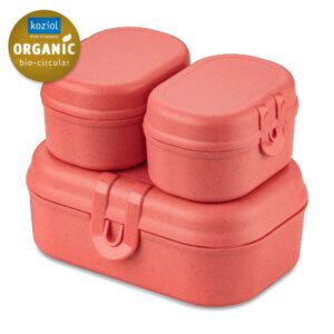 KOZIOL LUNCH BOX SET PASCAL READY MINI NATURE CORAL