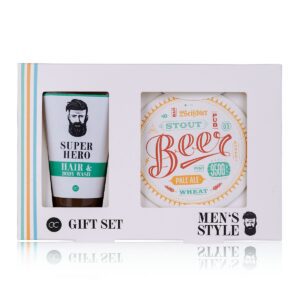Ανδρικό σετ περιποίησης με hair & body wash 100ml & 2 χρωματιστά σουβέρ, Men's Style - Accentra
