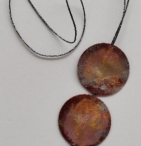 Ροζέτες από χαρτί με μαρμαρογραφία και υγρό γυαλί.  Χρώμα κόκκινο.