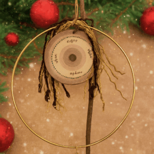 Γούρι σε μεταλλική βάση και μάτι με ευχές