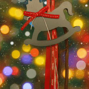 Χαρούμενο σχέδιο κρεμαστό αλογάκι