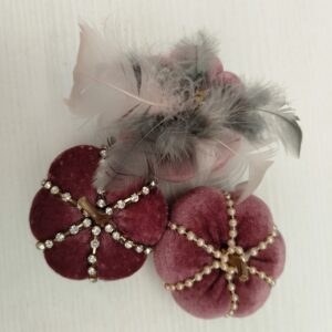 Κολοκύθες μικρές σε βελούδο σάπιο μήλο και μπορντό