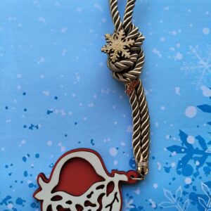 Ρόδι ξύλινο με χρυσό κορδόνι