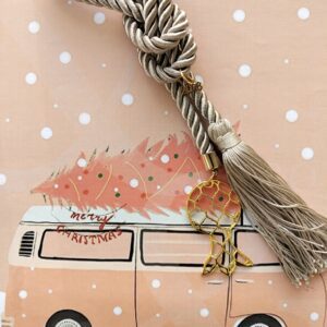 Ρόδι μεταλλικό με χρυσό κορδόνι