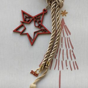 Κόκκινο αστέρι με χρυσό κορδόνι